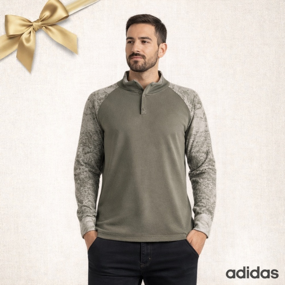 Adidas XL Gray Camouflage Golf Polo Shirt